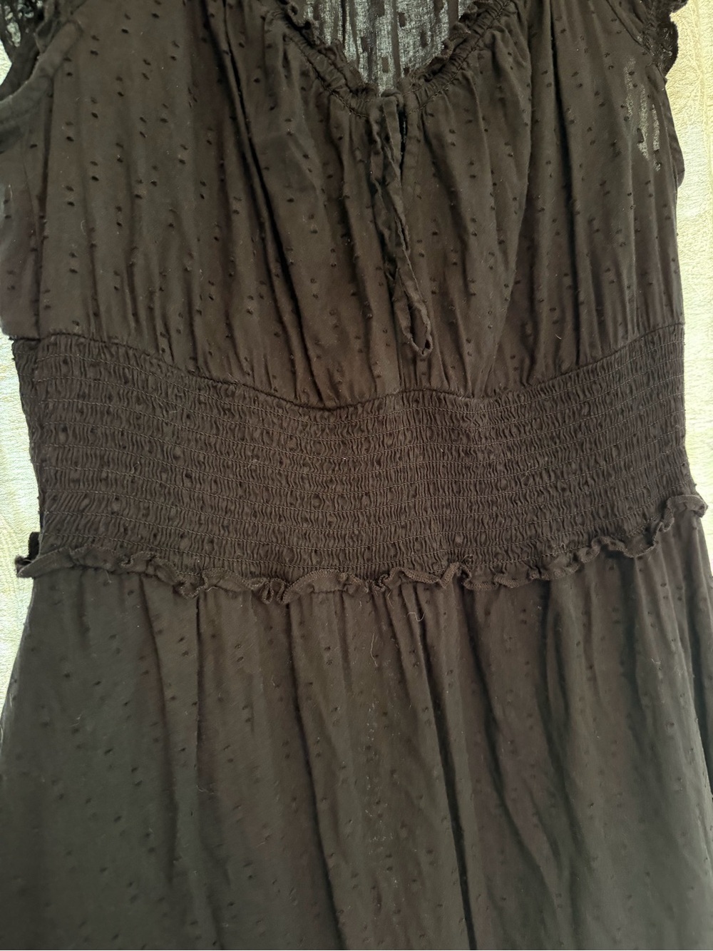 Old Navy Black Maxi Dress with V-Neck and Cap Sleeves - Picture 4 of 6